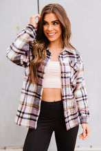Load image into Gallery viewer, Geometric Plaid Print Pocketed Shacket