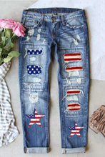 Load image into Gallery viewer, Star American Flag Graphic Jeans for Women