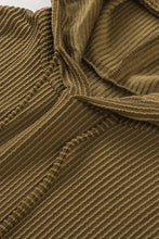 Load image into Gallery viewer, Ribbed Drawstring Pullover Hoodie with Kangaroo Pocket