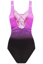 Load image into Gallery viewer, Gradient Criss Cross Back One Piece Swimsuit