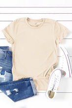 Load image into Gallery viewer, Khaki Solid Color Crew Neck Tee