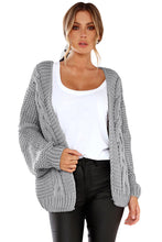 Load image into Gallery viewer, Chunky Wide Long Sleeve Knit Cardigan