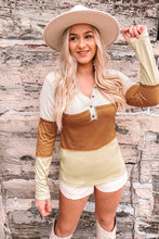 Load image into Gallery viewer, Striped Color Block Henley Top