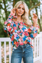 Load image into Gallery viewer, Floral Print Ruffled Off Shoulder Blouse