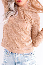 Load image into Gallery viewer, Khaki Solid Color Drawstring Hoodie with Kangaroo Pocket