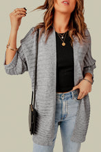 Load image into Gallery viewer, Ribbed Open Front Knit Cardigan