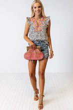 Load image into Gallery viewer, Ruffle Sleeve Embellished V-neck Blouse