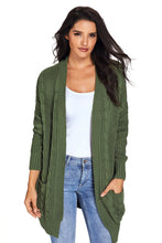 Load image into Gallery viewer, Army Knit Texture Long Cardigan