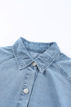 Load image into Gallery viewer, Buttoned Long Sleeve Denim Mini Dress