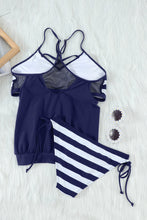 Load image into Gallery viewer, Tankini with Stripes Patchwork