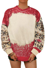 Load image into Gallery viewer, Tie Dye Leopard Drop Shoulder Sweatshirt