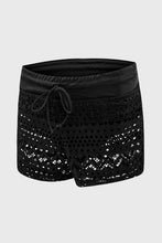Load image into Gallery viewer, Lace Shorts Attached Swim Bottom