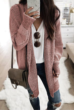 Load image into Gallery viewer, Plaid Knitted Long Open Front Cardigan
