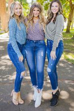 Load image into Gallery viewer, Black/Pink/Gray/Khaki/Apricot Wrap V Neck Waffle Sweater