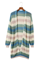 Load image into Gallery viewer, Striped Color Block Hollowed Knit Cardigan