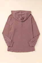 Load image into Gallery viewer, Buttoned High and Low Hem Hoodie