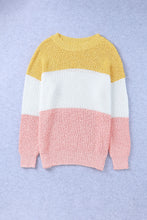 Load image into Gallery viewer, Colorblock Bubble Sleeve Plus Size Sweater