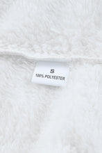 Load image into Gallery viewer, Grey White Zip Neck Oversize Fluffy Fleece Pullover