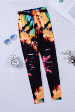 Load image into Gallery viewer, Multicolor Tie Dye Hollow Out Fitness Activewear Leggings