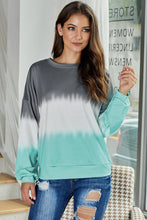 Load image into Gallery viewer, Color Block Tie Dye Pullover Sweatshirt