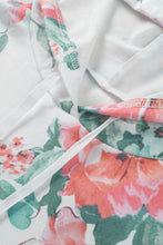 Load image into Gallery viewer, Floral Print Lace Contrast Long Sleeve Hoodie