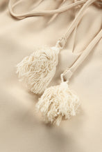 Load image into Gallery viewer, Beige Leopard Mesh Bubble Sleeve Split Neck Blouse