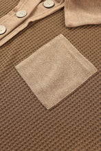 Load image into Gallery viewer, Waffle Knit Buttoned Long Sleeve Top