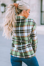 Load image into Gallery viewer, Geometric Plaid Print Pocketed Shacket