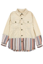Load image into Gallery viewer, Button Up Pockets Striped Color Block Corduroy Jacket