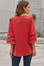 Load image into Gallery viewer, Flare Sleeve V Neck Loose Blouse