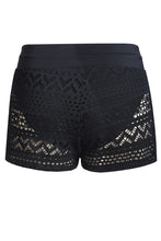 Load image into Gallery viewer, Lace Shorts Attached Swim Bottom