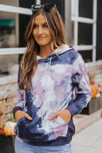 Load image into Gallery viewer, Multicolor Kangaroo Pocket Pullover Tie-dye Hoodie