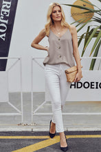 Load image into Gallery viewer, Spaghetti Strap Buttoned Tank Top