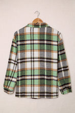 Load image into Gallery viewer, Geometric Plaid Print Pocketed Shacket
