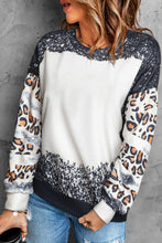 Load image into Gallery viewer, Tie Dye Leopard Drop Shoulder Sweatshirt