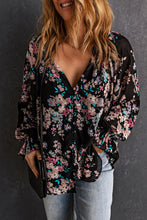 Load image into Gallery viewer, Wildflower Print Chiffon Blouse
