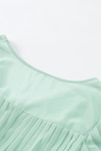 Load image into Gallery viewer, Pleated Ruffled Tie Waist Buttons V Neck Romper