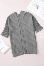 Load image into Gallery viewer, Ribbed Open Front Knit Cardigan