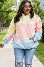 Load image into Gallery viewer, Colorblock Kangaroo Pocket Plus Size Hoodie