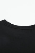 Load image into Gallery viewer, Colorblock Black Contrast Stitching Sweatshirt with Slits