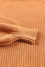 Load image into Gallery viewer, Crew Neck Cold Shoulder Hollow-out Back Sweater