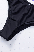 Load image into Gallery viewer, Animal Stripes Lacing Tankini Swimsuit