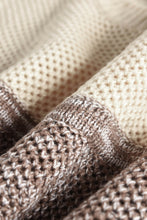 Load image into Gallery viewer, Color Block Netted Texture Pullover Sweater
