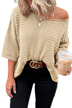 Load image into Gallery viewer, Textured Knit Drop Shoulder Tee