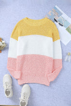 Load image into Gallery viewer, Colorblock Bubble Sleeve Plus Size Sweater