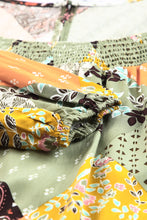 Load image into Gallery viewer, Square Neck Mixed Print Blouse