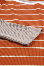 Load image into Gallery viewer, Extend Color Block Cuffs Rib Knit Striped Pullover