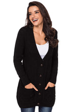 Load image into Gallery viewer, Front Pocket and Buttons Closure Cardigan