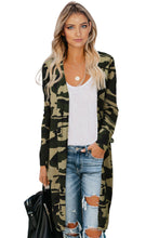 Load image into Gallery viewer, Camo Print Long Cardigan