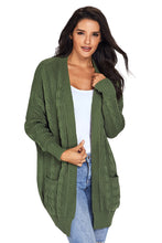 Load image into Gallery viewer, Army Knit Texture Long Cardigan